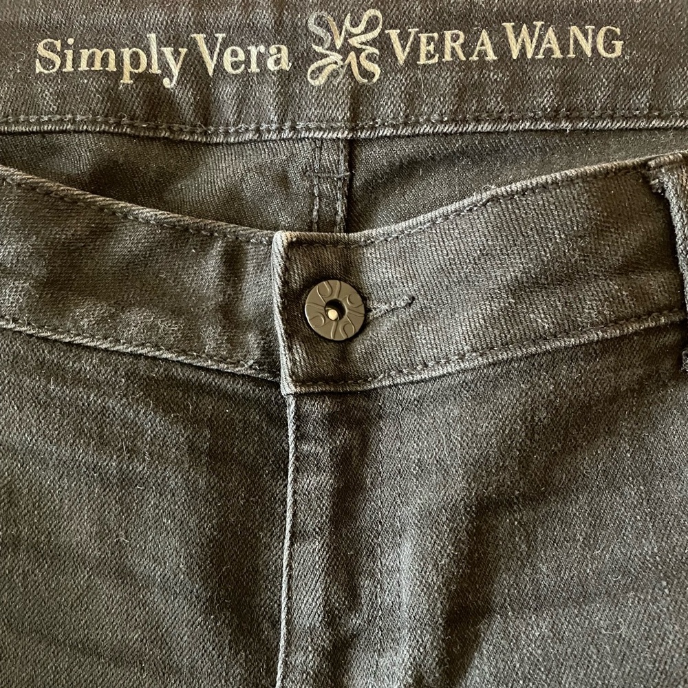 Simply Vera Vera Wang Black Denim Jeans – Slim Straight, Mid-Rise ✨ - Picture 3 of 3